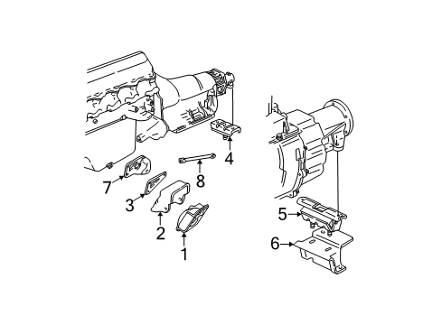 1995 GMC C2500 Engine & Trans Mounting Diagram 4 - Thumbnail