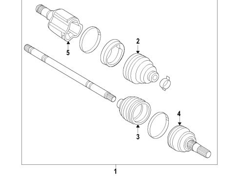 2019 Chevy Traverse Boot Kit, Front Wheel Drive Shaft Inner Diagram for 84210421