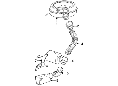 1984 Oldsmobile Cutlass Supreme Filter,Air Diagram for 8997189