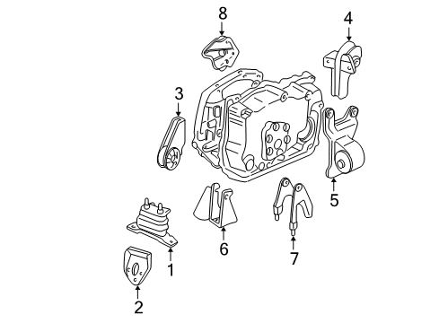 1997 Chevy Malibu Engine Mounting Diagram 1 - Thumbnail