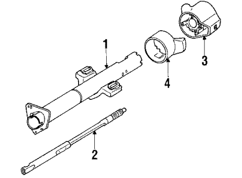 1987 Pontiac Bonneville Steering Column, Steering Wheel Diagram 2 - Thumbnail