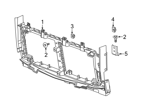 2020 Chevy Silverado 1500 Frame, Front Bpr Shutter Diagram for 84652498