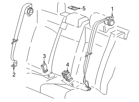 2019 Chevy Cruze Rear Seat Belts Diagram 2 - Thumbnail