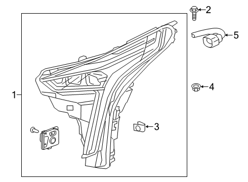 2020 Cadillac CT6 Headlamps, Headlamp Washers/Wipers Diagram