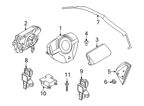 2008 Saturn Astra Sensor,Inflator Restraint Front Pass Presence Diagram for 13264083