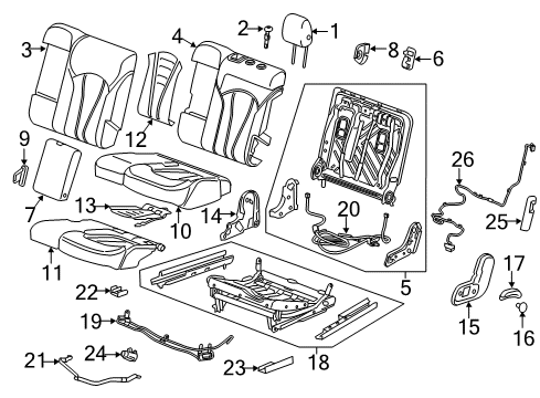 2020 Buick Envision Module Assembly, R/Seat Htr Cont Diagram for 84054627