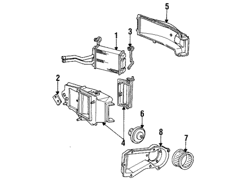 1992 Chevy S10 Blower Motor & Fan, Air Condition Diagram 1 - Thumbnail