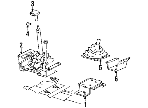 1992 Oldsmobile Achieva Handle Assembly, Automatic Transmission Control Lever *Black Diagram for 22552750