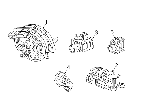 2019 Chevy Colorado Coil Assembly, Steering Wheel Airbag Diagram for 84316707