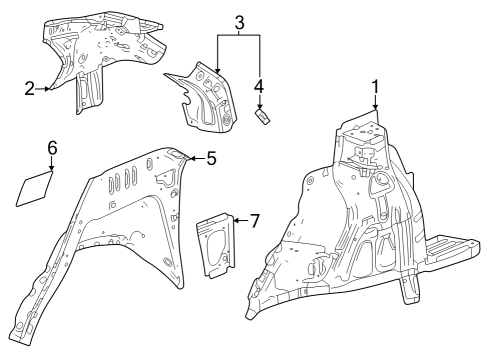 2024 Buick Encore GX PANEL ASM-RR W/H INR Diagram for 60008566