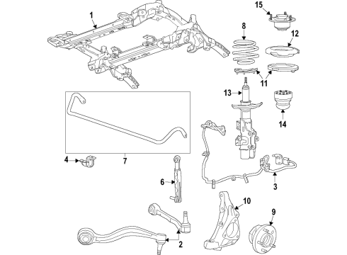 2022 Cadillac CT4 Shaft Assembly, Front Stab Diagram for 84143823