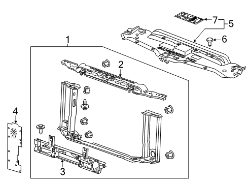 2016 GMC Sierra 2500 HD Radiator Support Diagram