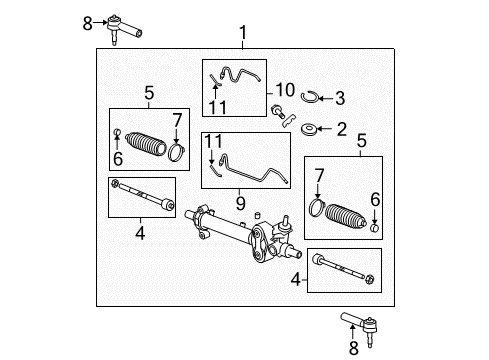 2012 GMC Sierra 1500 P/S Pump & Hoses, Steering Gear & Linkage Diagram 3 - Thumbnail