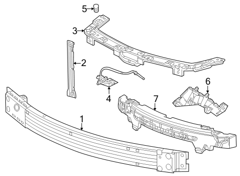 2024 Buick Encore GX Bumper & Components - Front Diagram 2 - Thumbnail