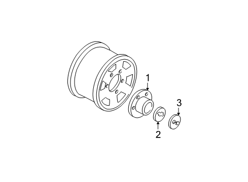 1995 Chevy C2500 Wheel Covers & Trim Diagram 1 - Thumbnail