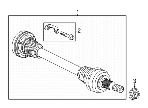 2022 Chevy Corvette Axle Shaft - Rear Diagram