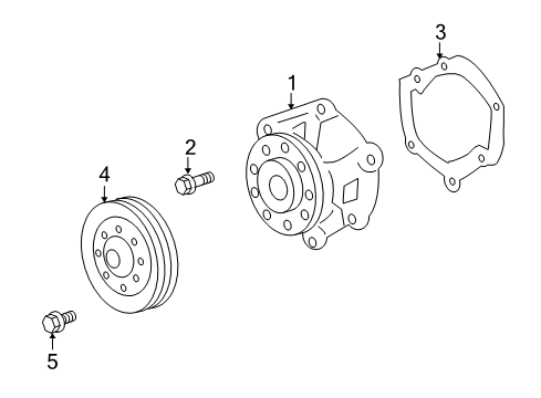 2010 Buick Enclave Cooling System, Radiator, Water Pump, Cooling Fan Diagram 1 - Thumbnail