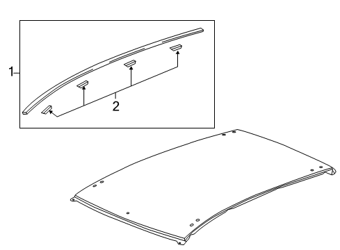 2015 Chevy Spark Exterior Trim - Roof Diagram