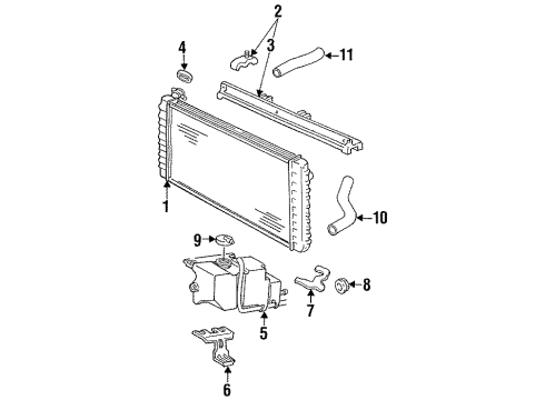 1990 Chevy Lumina Reservoir, Coolant Recovery Diagram for 10060985