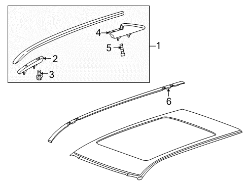 2010 Cadillac SRX Luggage Carrier Diagram