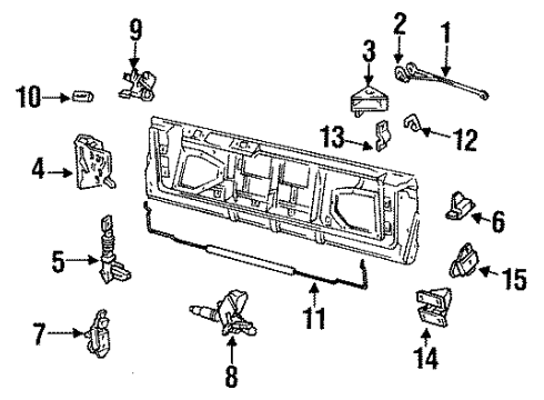 1992 Buick Commercial Chassis Contact Assembly, High Mount Stop Lamp Wiring Diagram for 10154500