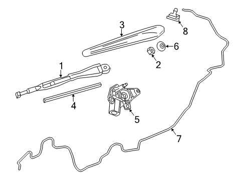 2018 Buick Envision Lift Gate - Wiper & Washer Components Diagram