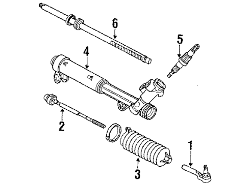 1992 Chevy Lumina P/S Pump & Hoses, Steering Gear & Linkage Diagram 2 - Thumbnail