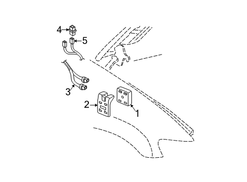 2002 Chevy Venture Daytime Running Lights Control Module Assembly Diagram for 10304215