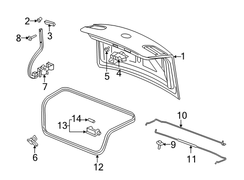 2006 Buick Lucerne Trunk Lid Diagram