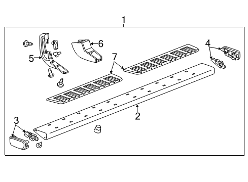 2017 Chevy Silverado 2500 HD Step Assembly, Asst Diagram for 84106490