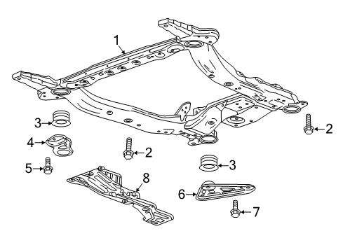 2016 Chevy Malibu Suspension Mounting - Front Diagram