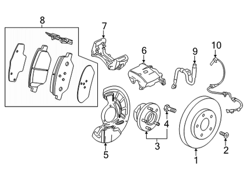 2023 Buick Envision Front Brakes Diagram