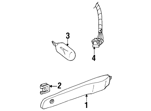 1998 Saturn SC1 Lamp Asm,Front Side Marker Diagram for 21111674