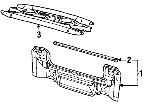 1996 Saturn SL2 Panel Asm,Rear End Diagram for 21122933