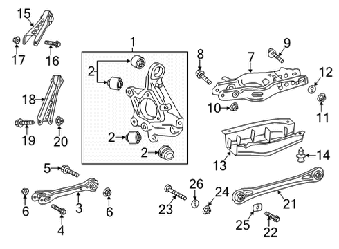 2021 Cadillac CT4 Arm Assembly, Rear Susp Upr Cont Diagram for 84826401