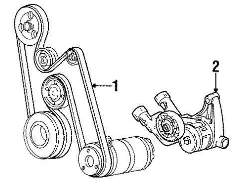 1998 Buick LeSabre Belts & Pulleys, Maintenance Diagram 1 - Thumbnail