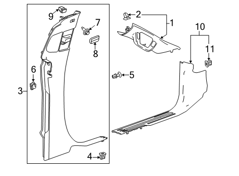 2015 Chevy Silverado 1500 Interior Trim - Cab Diagram 9 - Thumbnail