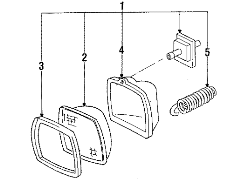 1991 GMC Syclone Headlamps, Electrical Diagram