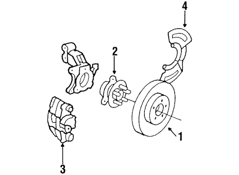 1990 Oldsmobile 98 Front Brakes Diagram