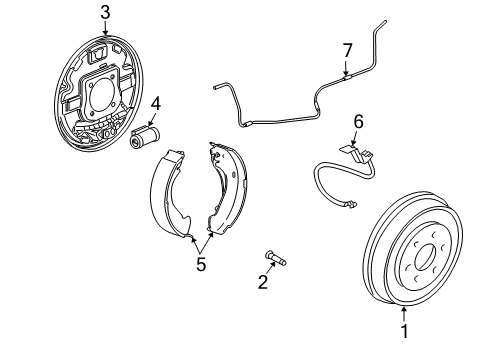 2005 GMC Sierra 2500 HD Rear Brakes Diagram 3 - Thumbnail