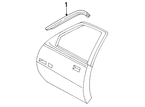 1988 Pontiac Sunbird Exterior Trim - Cowl Diagram