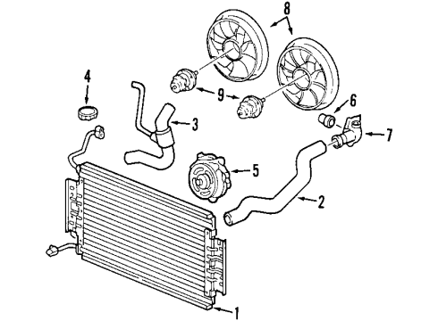 2004 Pontiac Grand Am Cooling System, Radiator, Water Pump, Cooling Fan Diagram 5 - Thumbnail