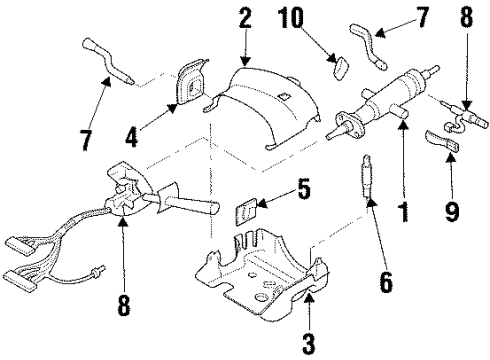 2003 Pontiac Grand Prix Lever,Steering Column Tilt Wheel Release Diagram for 26085009