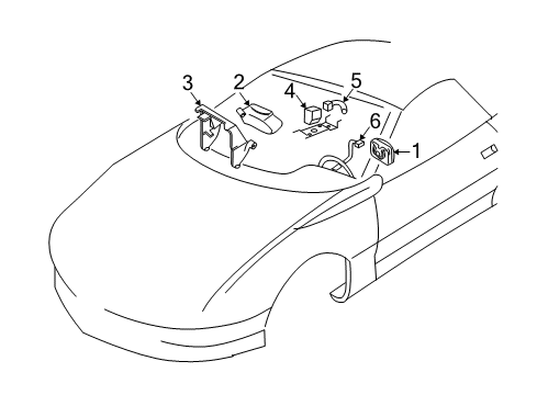 2002 Chevy Camaro Connector,Module, Airbag Sensor & Diagnostic Diagram for 88988822