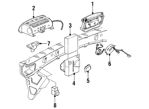 1993 Saturn SL2 Sensor Asm,Inflator Restraint Diagram for 21021331