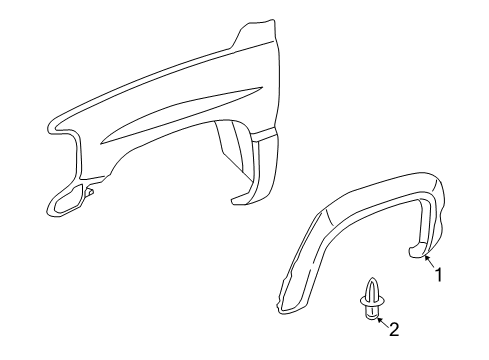 2007 Chevy Silverado 1500 Classic Exterior Trim - Fender Diagram 1 - Thumbnail