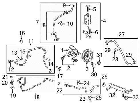 2009 GMC Acadia Hose Assembly, P/S Gear Outlet Diagram for 22915139