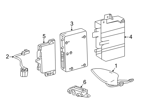 2018 Buick LaCrosse Bracket, Comn Interface Module Diagram for 23360933