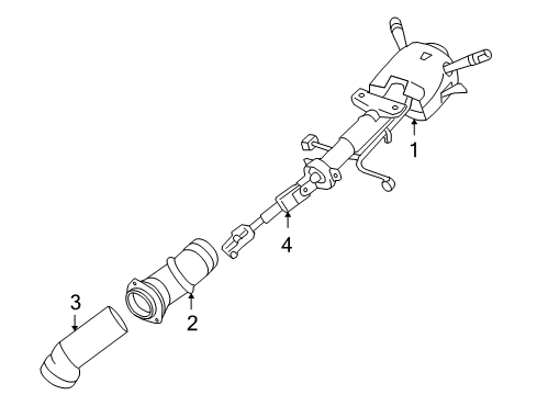 2008 Chevy Impala Column Assembly, Steering *Cashmere E Diagram for 15850080