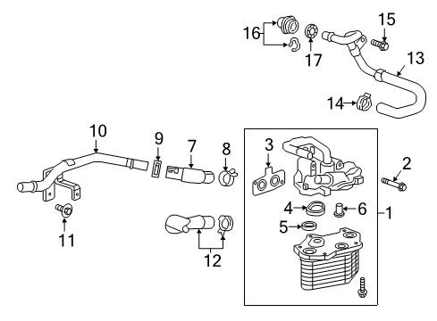 2018 Cadillac CT6 Engine Oil Cooler Diagram